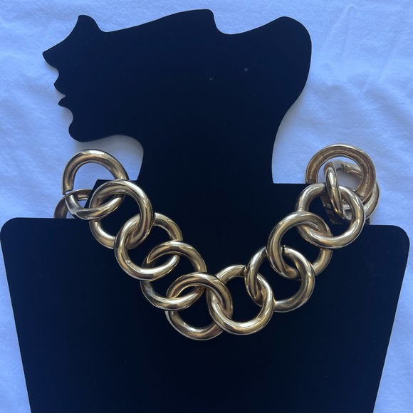 Givenchy Vintage Chunky  jumbo link Gold Chain Necklace - Picture 6 of 6